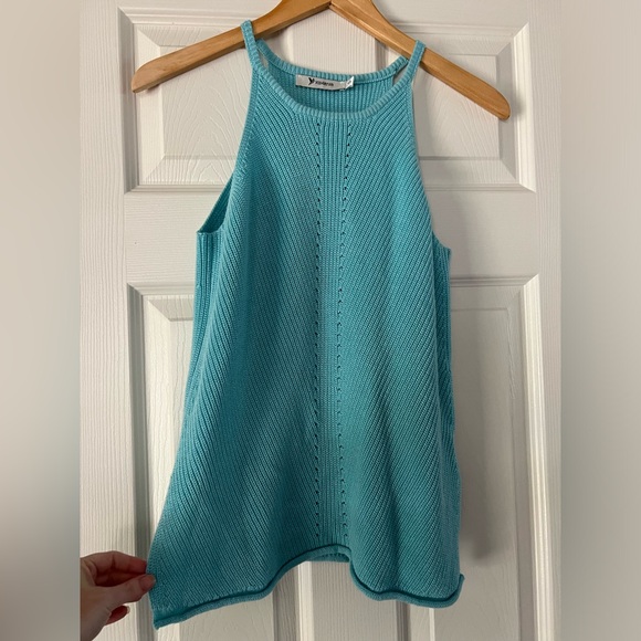 Blue Knit Halter Top Size S - Picture 1 of 4